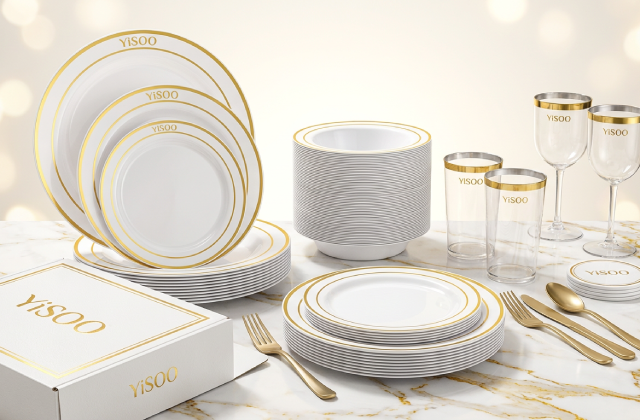 Complete set of custom-made party tableware set