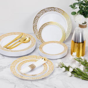 Embossed plastic plates