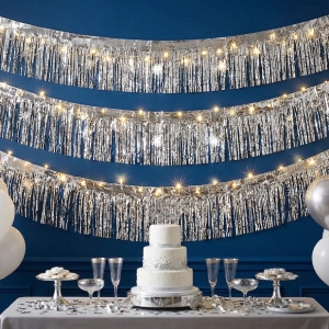 Foil fringe garland
