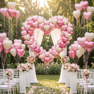 Heart-shaped aluminum mold balloon