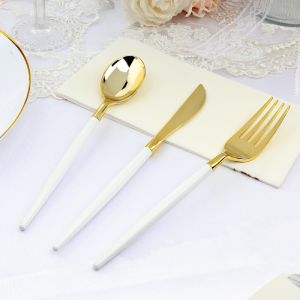 Two-tone plastic cutlery