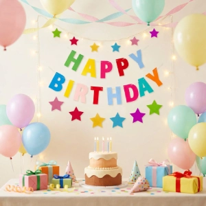 happy birthday letter banner