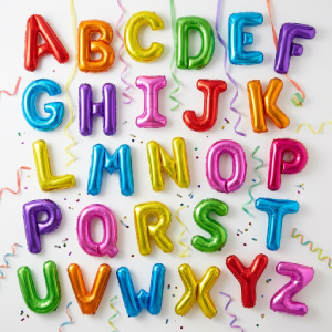A-Z letter party balloons