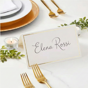 Folding party table cards