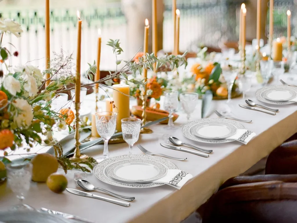 Luxurious plastic dinner plates